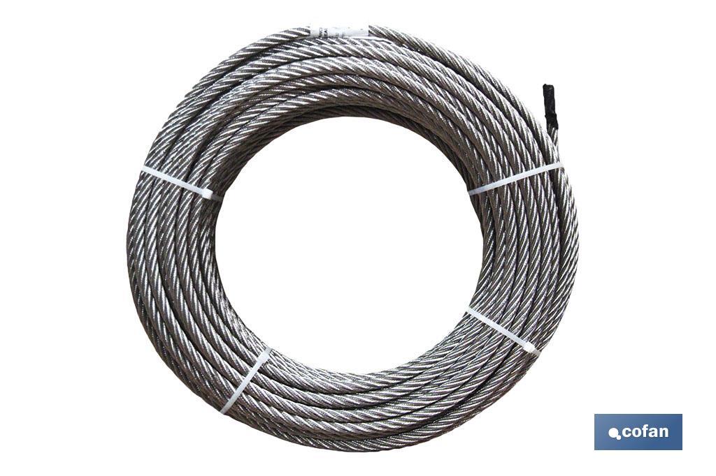 ROLLO CABLE GALVANIZADO 250 MTS. 6MM.