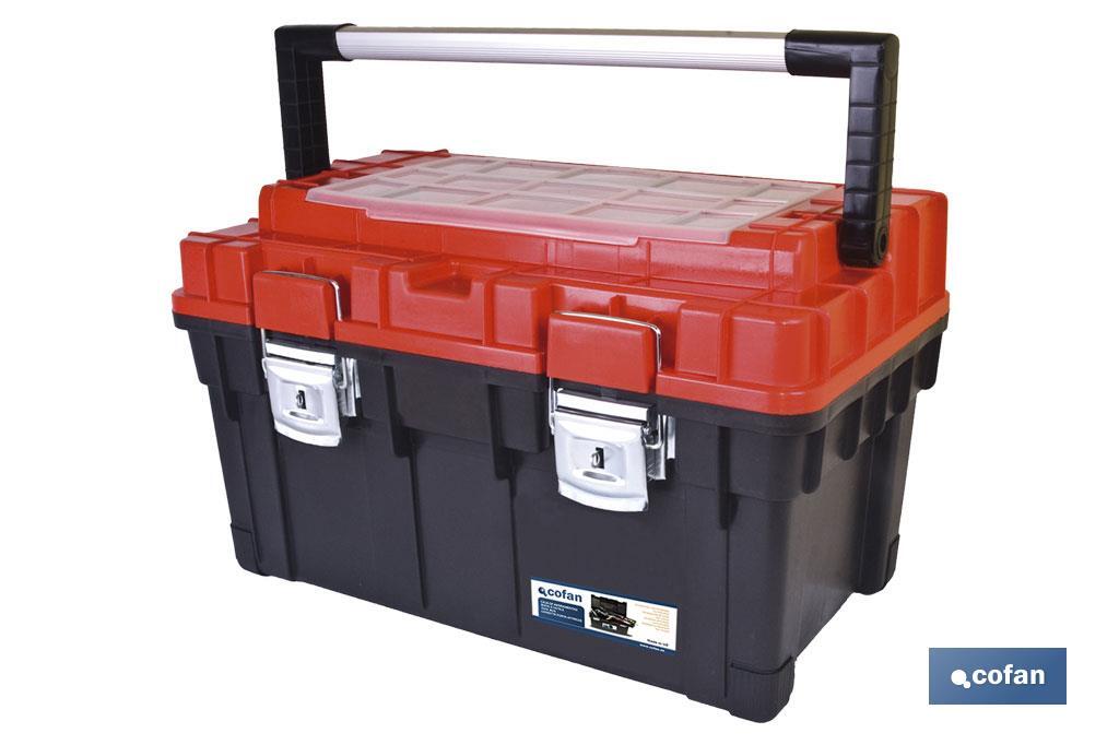 CAJA DE HERRAMIENTAS HEAVY DUTY NEGRO/ROJO