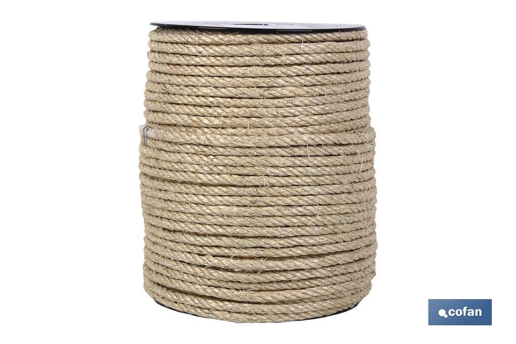 CUERDA SISAL 4 CABOS 14 MM 50 MTS NATURAL