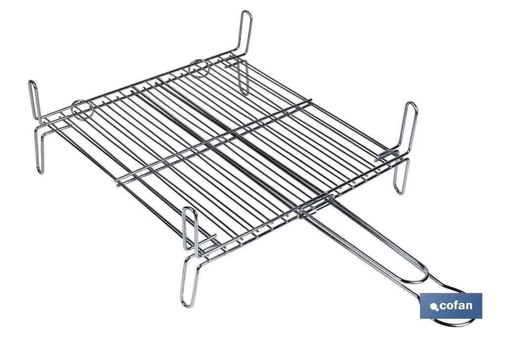 PARRILLA DOBLE ZINCADO 35x35cm