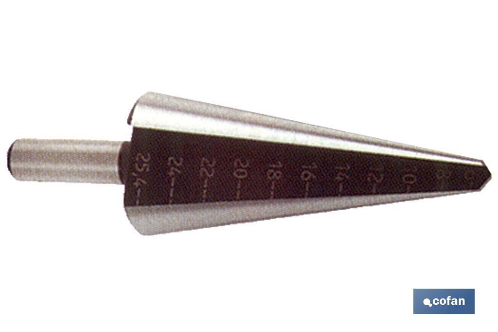 BROCA ESCALONADA. HSS-TALAD. 6-22.5 (PACK: 1 UDS)