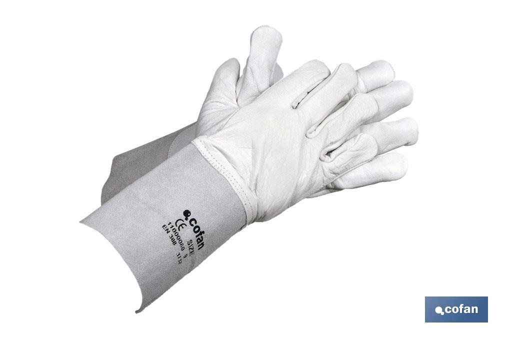 BLÍSTER DE GUANTE DE PIEL VACUNO CON MANGUITO 13 CM TALLA 10 VENTA UNITARIA (PACK: 1 UDS) BLÍSTER DE GUANTE DE PIEL VACUNO CON MANGUITO 13 CM TALLA 10 VENTA UNITARIA (PACK: 1 UDS)