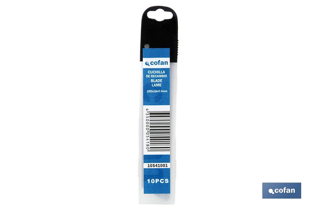 RECAMBIO 10 UDS. CUTTER INTERCAMBIABLE (18mm) (PACK: 1 UDS) RECAMBIO 10 UDS. CUTTER INTERCAMBIABLE (18mm) (PACK: 1 UDS)