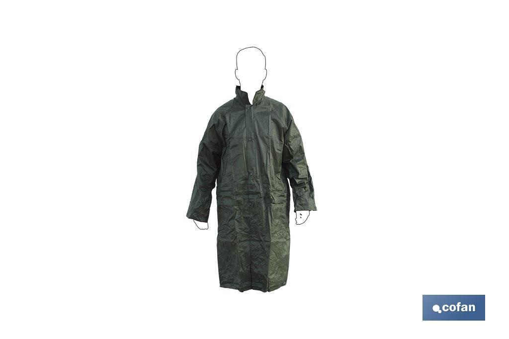 ABRIGO DE LLUVIA VERDE POLIESTER/PVC TALLA-L (PACK: 1 UDS) ABRIGO DE LLUVIA VERDE POLIESTER/PVC TALLA-L (PACK: 1 UDS)