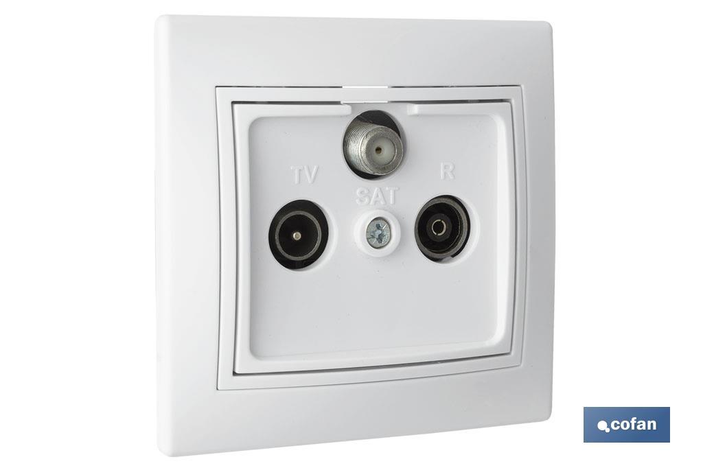 TOMA FINAL TV-SATÉLITE-RADIO MODELO PACIFIC 83X81 BLANCO (PACK: 1 UDS) TOMA FINAL TV-SATÉLITE-RADIO MODELO PACIFIC 83X81 BLANCO (PACK: 1 UDS)