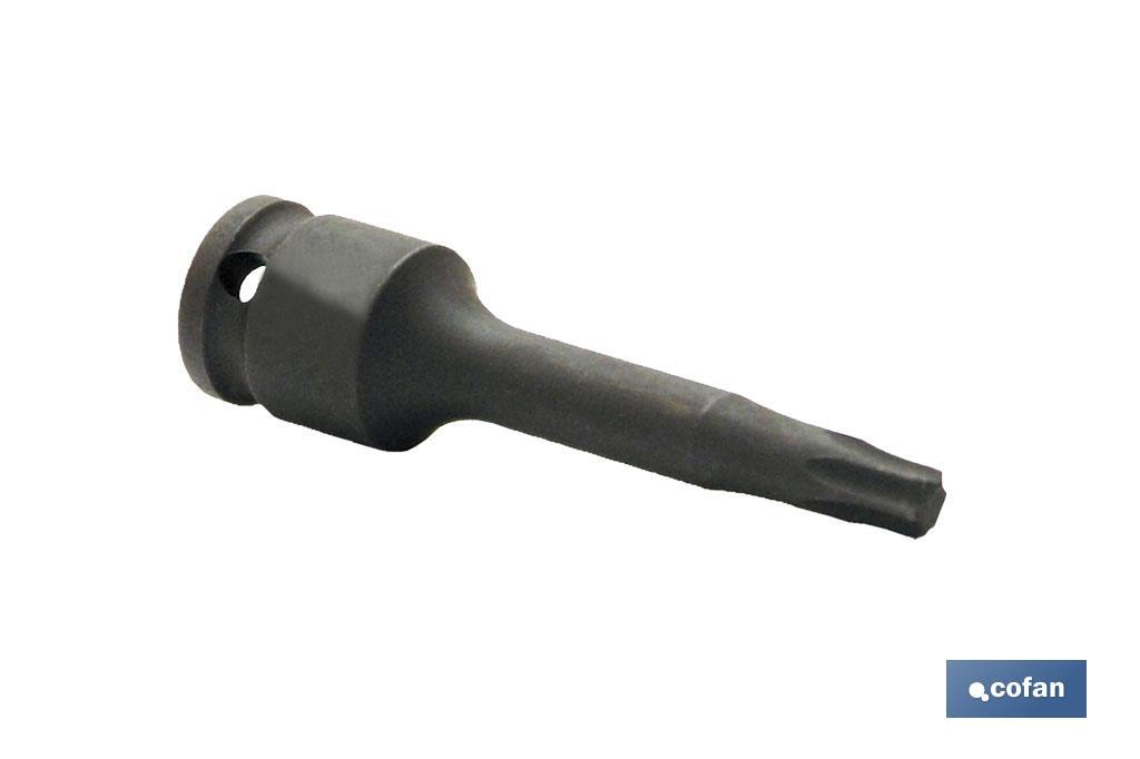 VASO IMPACTO 1/4 TORX MACHO T-8 (PACK: 1 UDS)