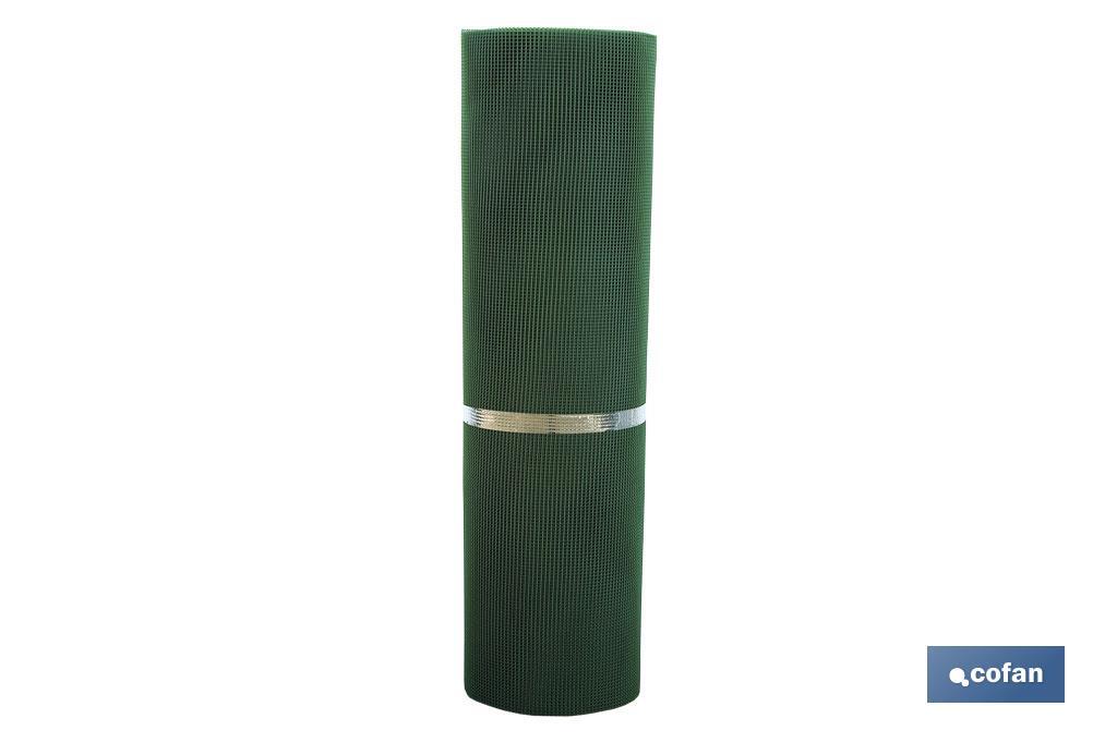 MALLA PLAST. CUADRADA JARDIN 5mm VERDE 1x25m (PACK: 1 UDS)