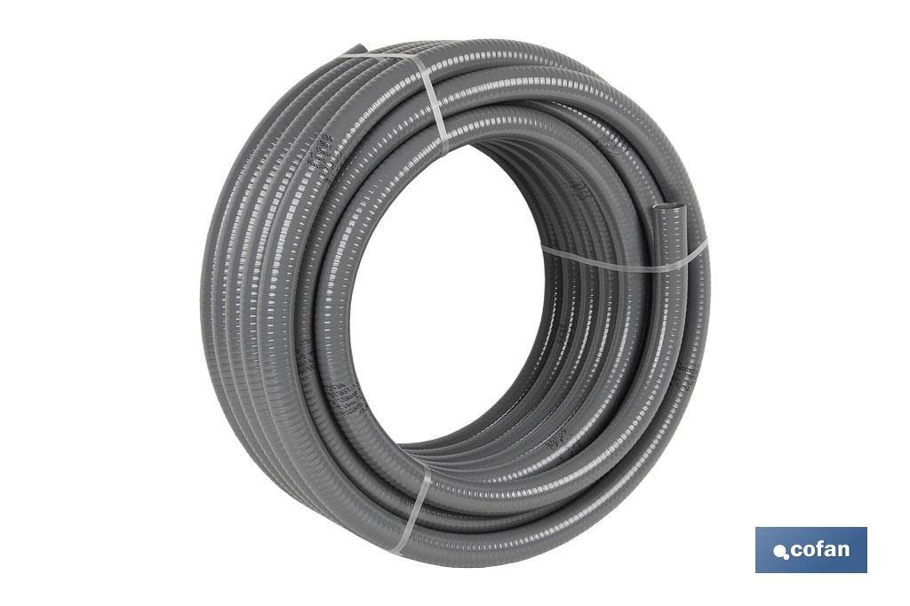 ROLLO DE TUBERIA HIDRO GRIS CERTIFICADA Ø40mm 25m (PACK: 1 UDS)