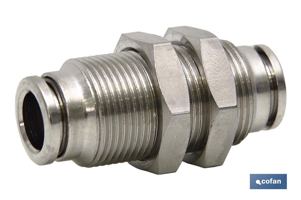 UNIÓN RECTA PASAMUROS TUBO-TUBO LATÓN NIQ. M-14 (PACK: 1 UDS) UNIÓN RECTA PASAMUROS TUBO-TUBO LATÓN NIQ. M-14 (PACK: 1 UDS)