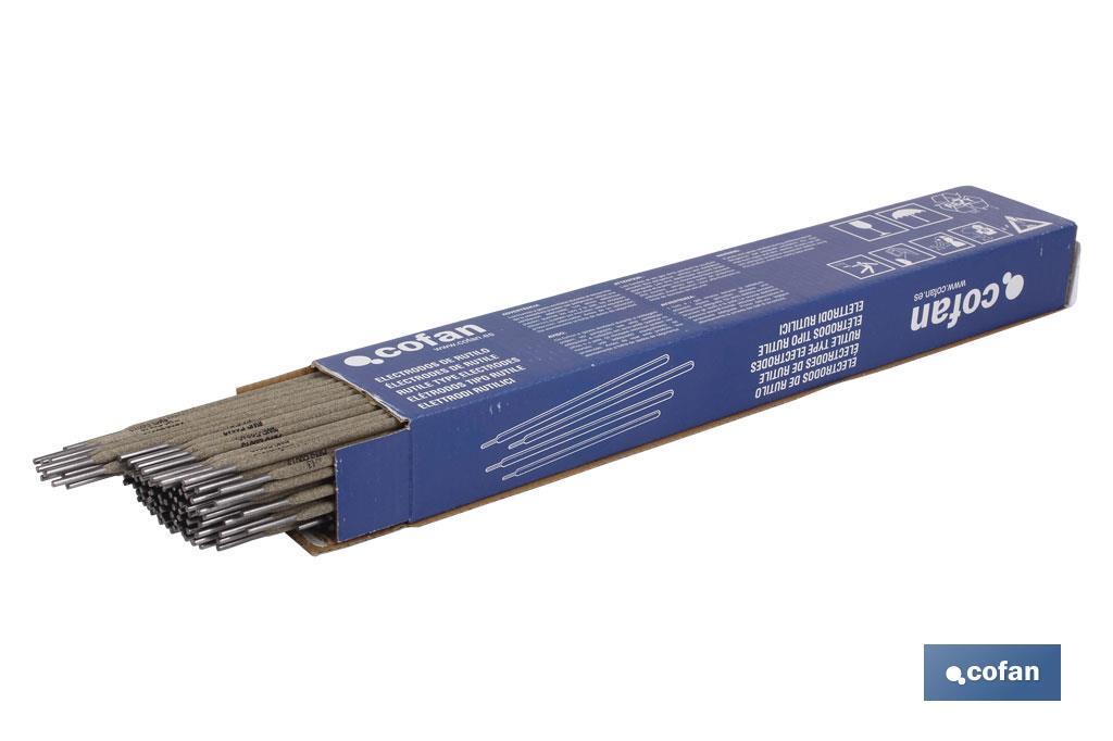 ELECTRODOS DE RUTILO E-6013 Ø2,5 MM 145 UDS. VENTA UNITARIA (PACK: 1 UDS) ELECTRODOS DE RUTILO E-6013 Ø2,5 MM 145 UDS. VENTA UNITARIA (PACK: 1 UDS)