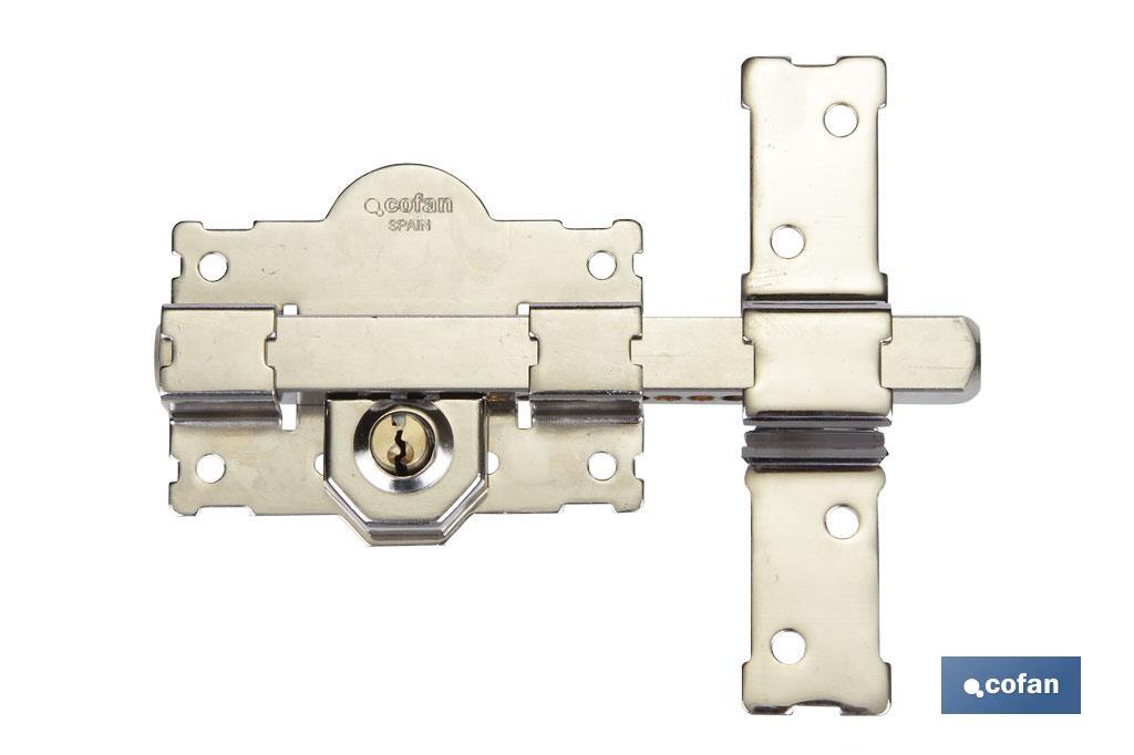 CERROJO LLAVE/LLAVE NIQUELADO L/105 - 50 mm (PACK: 1 UDS) CERROJO LLAVE/LLAVE NIQUELADO L/105 - 50 mm (PACK: 1 UDS)