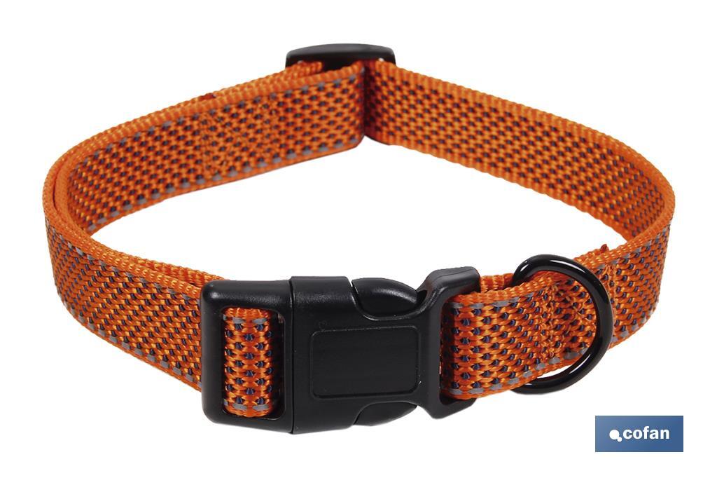COLLAR PARA PERROS REFLECTANTE NARANJA MODELO REINA 2,5 X 40-55 CM (PACK: 1 UDS) COLLAR PARA PERROS REFLECTANTE NARANJA MODELO REINA 2,5 X 40-55 CM (PACK: 1 UDS)