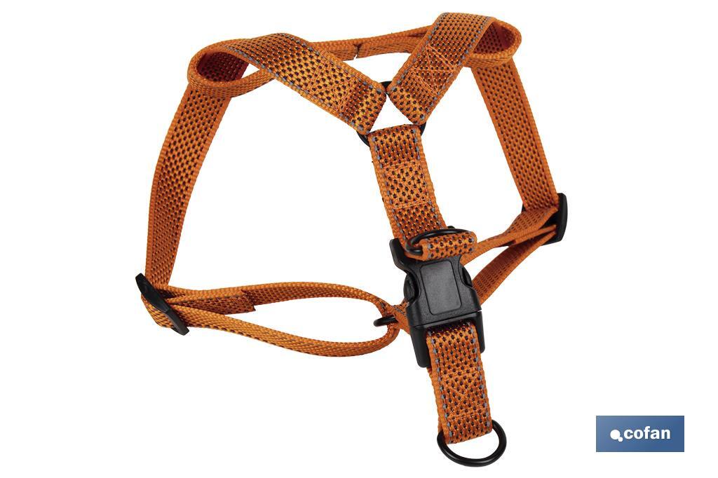 ARNES PARA PERROS REFLECTANTE NARANJA MODELO REINA 1,5 X 30-50 CM (PACK: 1 UDS) ARNES PARA PERROS REFLECTANTE NARANJA MODELO REINA 1,5 X 30-50 CM (PACK: 1 UDS)