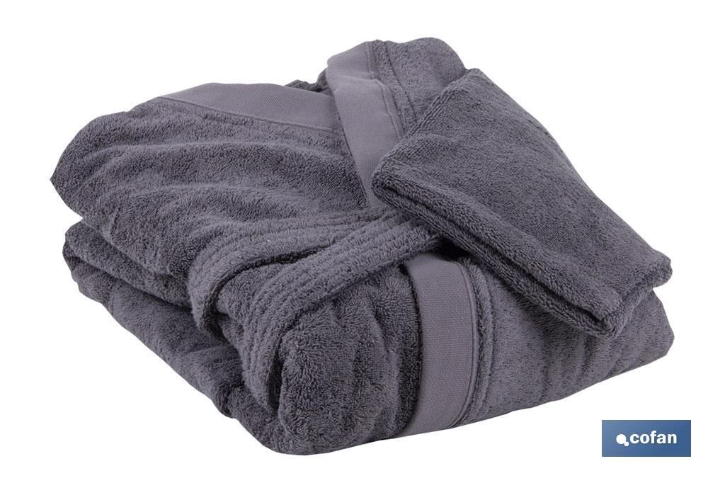 ALBORNOZ GRIS ANTRACITA GR.500/M2 MODELO PIEDRA TALLA M (PACK: 1 UDS) ALBORNOZ GRIS ANTRACITA GR.500/M2 MODELO PIEDRA TALLA M (PACK: 1 UDS)