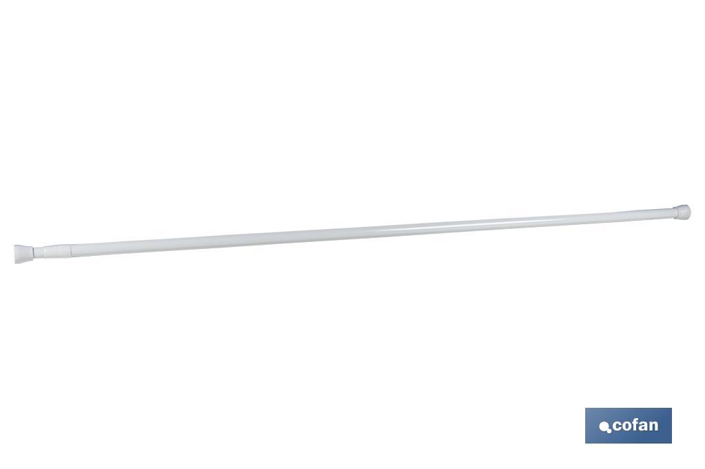 BARRA CORTINA EXTENSIBLE (PRESIÓN) MODELO WHITE 61-91cm (PACK: 1 UDS) BARRA CORTINA EXTENSIBLE (PRESIÓN) MODELO WHITE 61-91cm (PACK: 1 UDS)