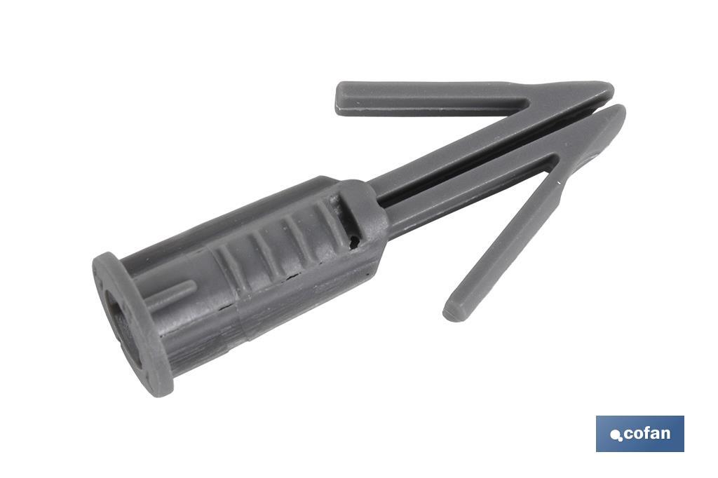 TACO FLECHA PLACAS DE YESO 6 x 17mm (PACK: 100 UDS) TACO FLECHA PLACAS DE YESO 6 x 17mm (PACK: 100 UDS)