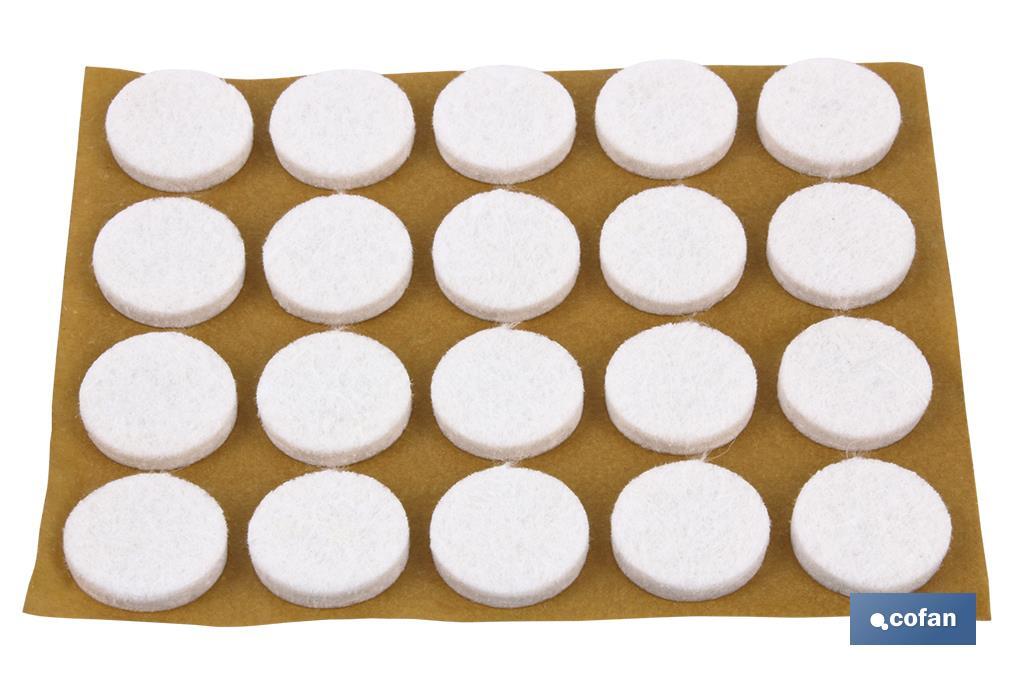 BL 2x12 UDS FIELTRO REDONDO BLANCO 22X3MM (PACK: 10 UDS) BL 2x12 UDS FIELTRO REDONDO BLANCO 22X3MM (PACK: 10 UDS)