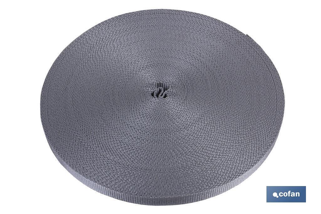 Rollo cinta persiana 14mm x 50m gris