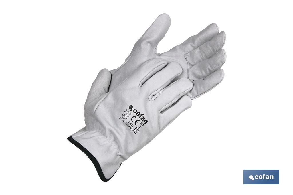 Guantes Piel de Vacuno Gris