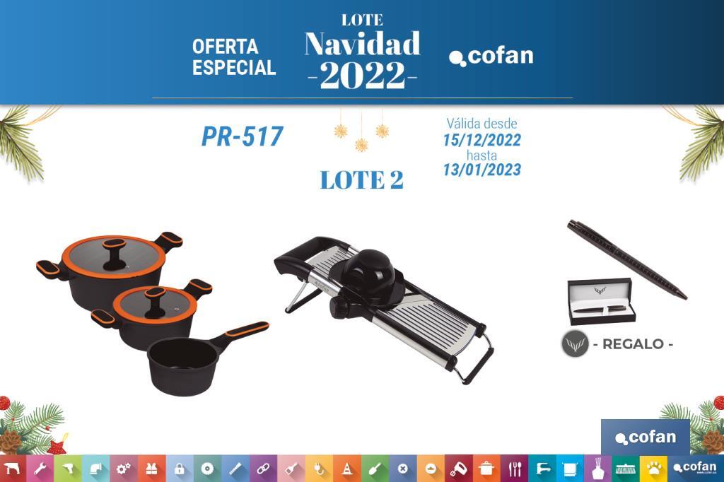 Lote de Navidad 2: Batería de Cocina full induction + Mandolina + Regalo