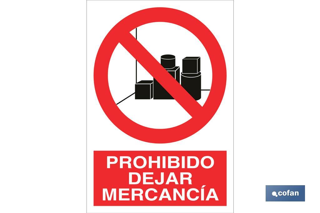 Prohibido dejar mercancía