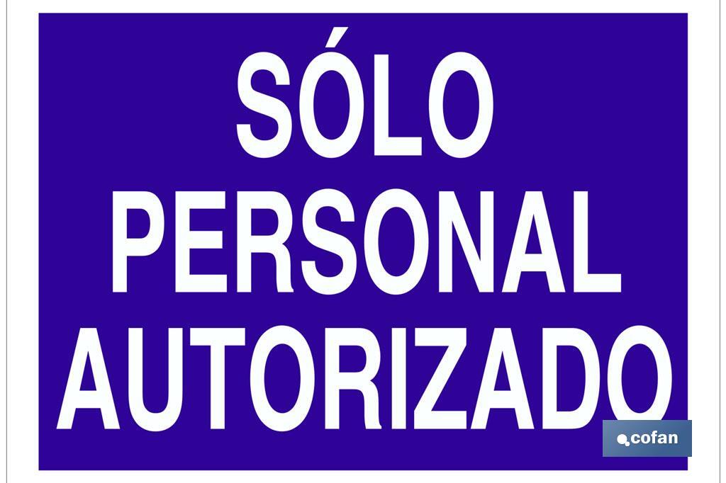 Solo personal autorizado