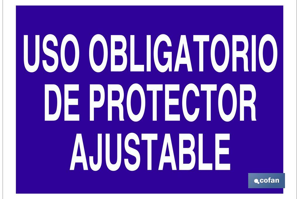 Uso obligatorio de protector ajustable