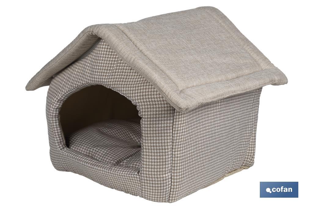 Casita de tela para Mascotas | Casa Portátil Lavable | Medidas: 47 x 39 x 42 cm