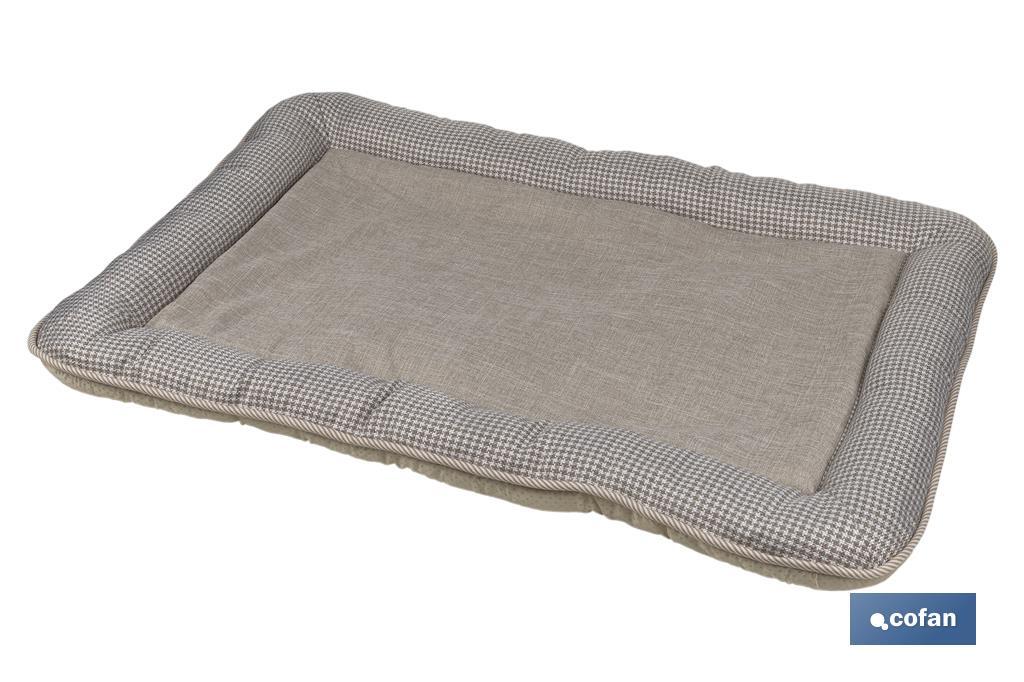 Cama Acolchada para Mascotas | Color Beige | Medidas: 86 x 57 x 7 cm